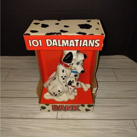 The Walt Disney Company 101 Dalmatians Vinyl Kids Vintage Collectible Bank New - Picture 1 of 10